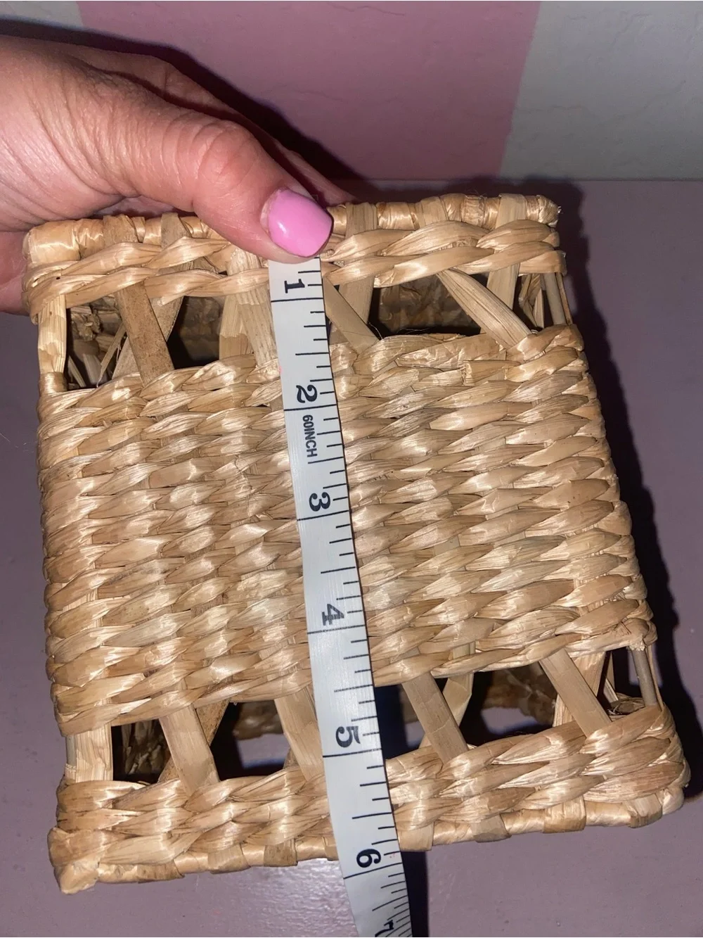 Woven Natural Rattan Square Tissue Box Cover - Natural